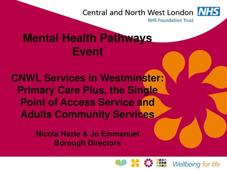 Mental Health Pathways Event Nicola Hazle & Jo Emmanuel