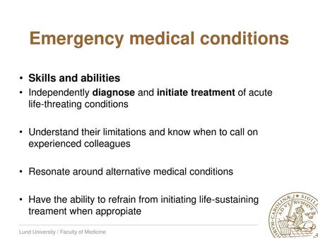 Emergency medical conditions