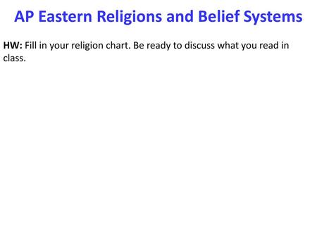 AP Eastern Religions and Belief Systems