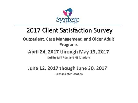 2017 Client Satisfaction Survey