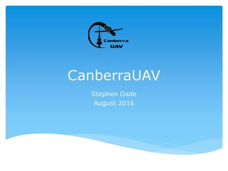 CanberraUAV Stephen Dade August 2016.