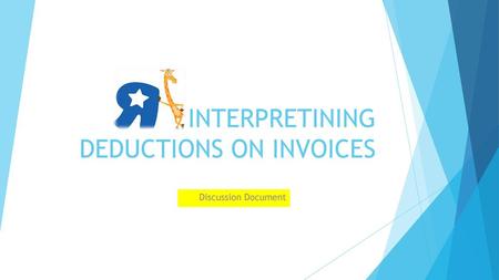 INTERPRETINING DEDUCTIONS ON INVOICES