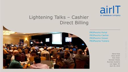 Lightening Talks – Cashier Direct Billing