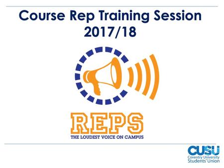 Course Rep Training Session 2017/18