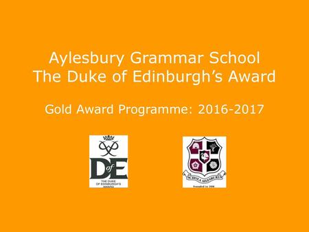 Format of Meeting Information about the DofE Award nationally