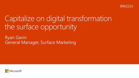 Capitalize on digital transformation the surface opportunity