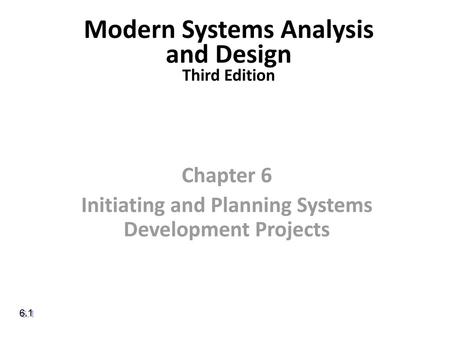 Modern Systems Analysis and Design Third Edition