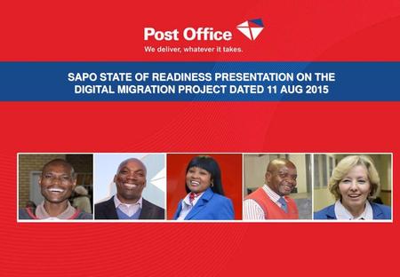 Contents Progress status SAPO`s role as distribution partner