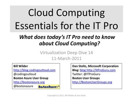 Cloud Computing Essentials for the IT Pro