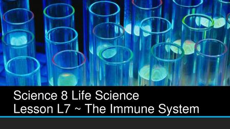 Science 8 Life Science Lesson L7 ~ The Immune System