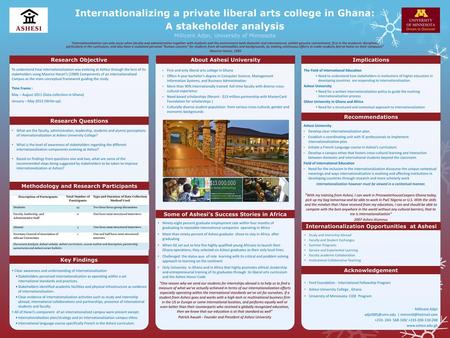 Internationalizing a private liberal arts college in Ghana: