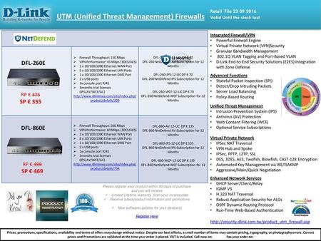 UTM (Unified Threat Management) Firewalls