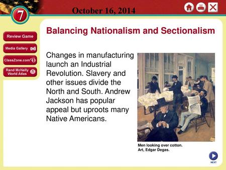 Balancing Nationalism and Sectionalism