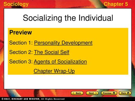 Socializing the Individual