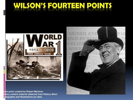 Wilson’s Fourteen Points