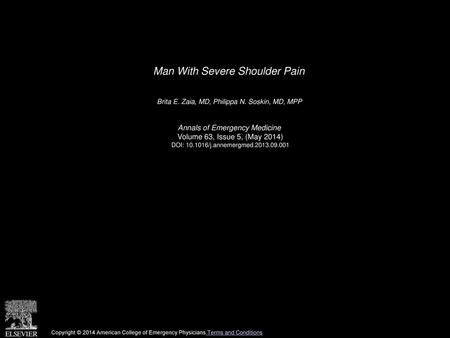 Man With Severe Shoulder Pain