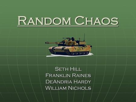 Seth Hill Franklin Raines DeAndria Hardy William Nichols