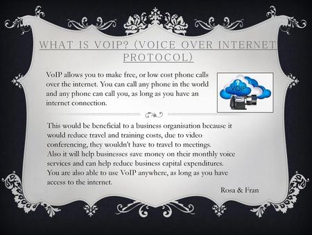 What is VoIP? (Voice over internet protocol)