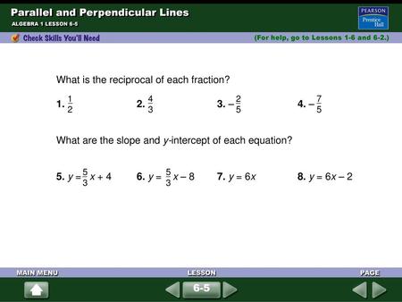 Parallel and Perpendicular Lines