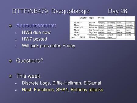 DTTF/NB479: Dszquphsbqiz Day 26