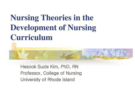 Nursing Theories in the Development of Nursing Curriculum