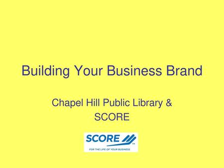 Building Your Business Brand