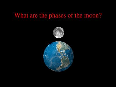 What are the phases of the moon?