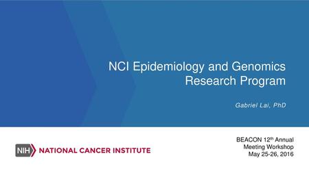 NCI Epidemiology and Genomics Research Program