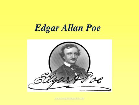 Edgar Allan Poe www.assignmentpoint.com.