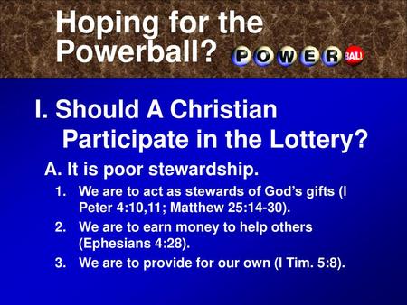 Hoping for the Powerball?