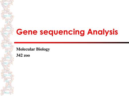 Gene sequencing Analysis