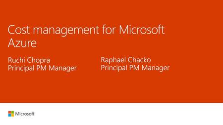 Cost management for Microsoft Azure