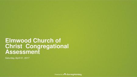 Elmwood Church of Christ Congregational Assessment