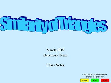 Varela SHS Geometry Team Class Notes