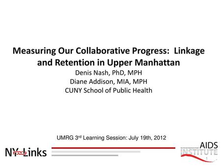 UMRG 3rd Learning Session: July 19th, 2012