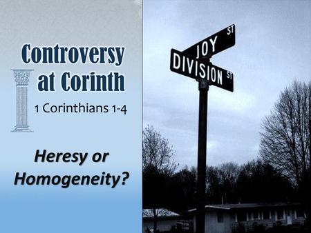 Controversy at Corinth