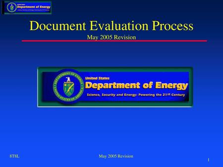 Document Evaluation Process May 2005 Revision