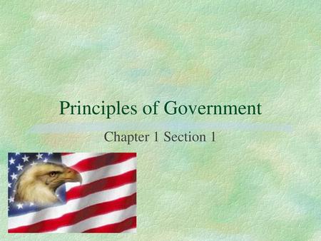 Principles of Government