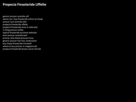 Propecia Finasteride Uffelte