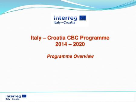 Italy – Croatia CBC Programme