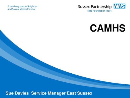 CAMHS Sue Davies Service Manager East Sussex.