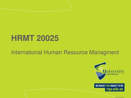 International Human Resource Managment