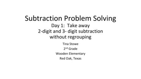 Tina Stowe 2nd Grade Wooden Elementary Red Oak, Texas