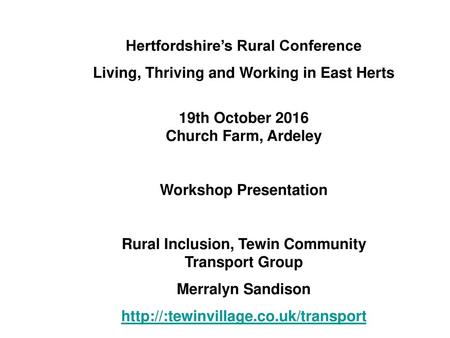 Hertfordshire’s Rural Conference