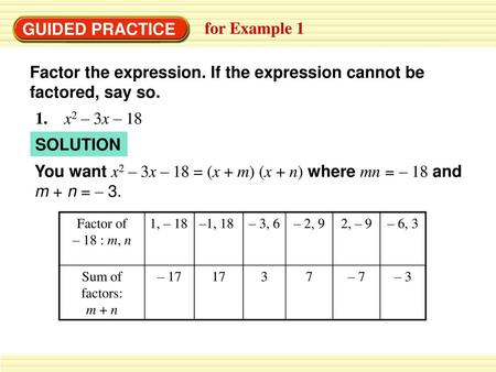 Factor the expression. If the expression cannot be factored, say so.