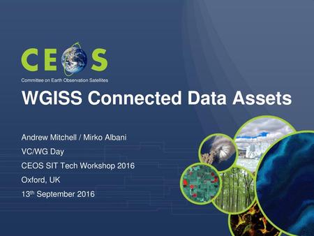 WGISS Connected Data Assets