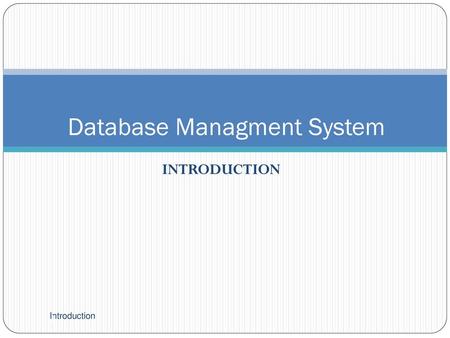 Database Managment System