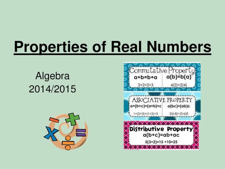 Properties of Real Numbers