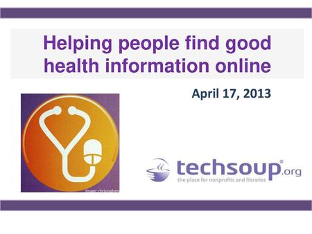 Helping people find good health information online