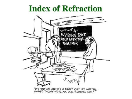 Index of Refraction.